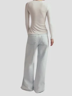 The Ribbed Long Sleeve in White