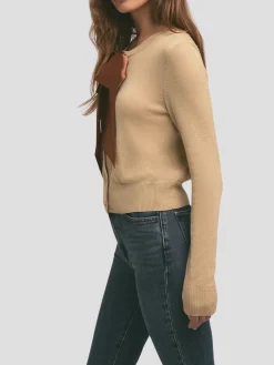 The Take a Bow Cardigan in Sand