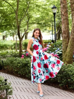 Veronica Dress in Park Ave Rose
