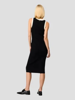Victoria Sleeveless Front-Tie Midi Dress