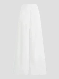 Wide Leg Linen Pant in White