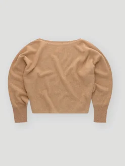 Yangon Boatneck Cashmere Sweater in Camel