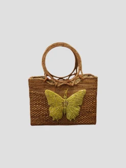 Yellow Butterfly Handbag