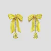 Yellow Canary Bardot Bow Earrings