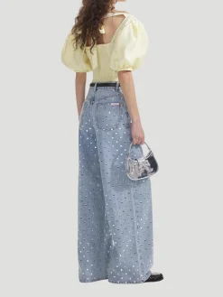 Yellow Jacquard Top
